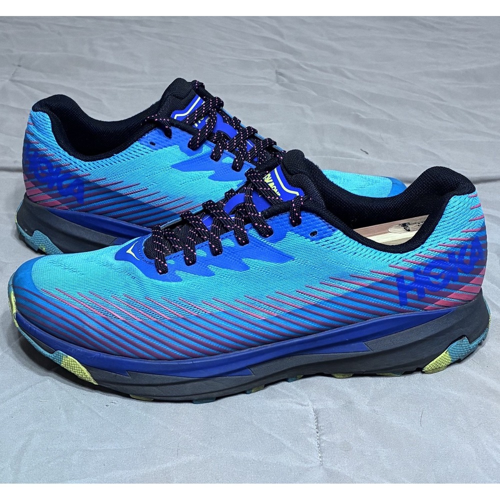 Hoka One One Torrent 2 Shoes Mens 9 Blue Cushioned Trail Running Sneakers